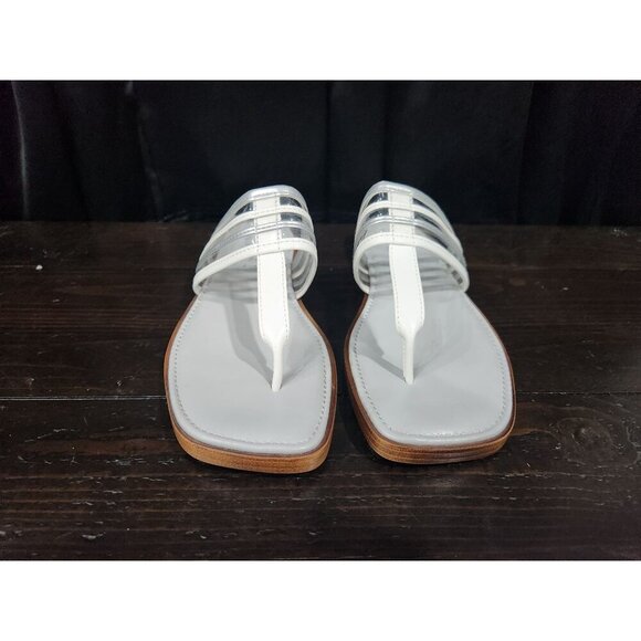 Tuscany by Easy Street White Antea Square Toe Thong Sandals/Sz. 7.5M NWOB - Picture 5 of 9